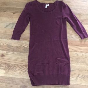 Plum sweater dress